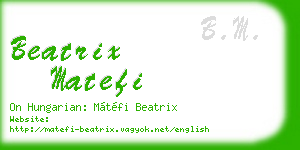 beatrix matefi business card